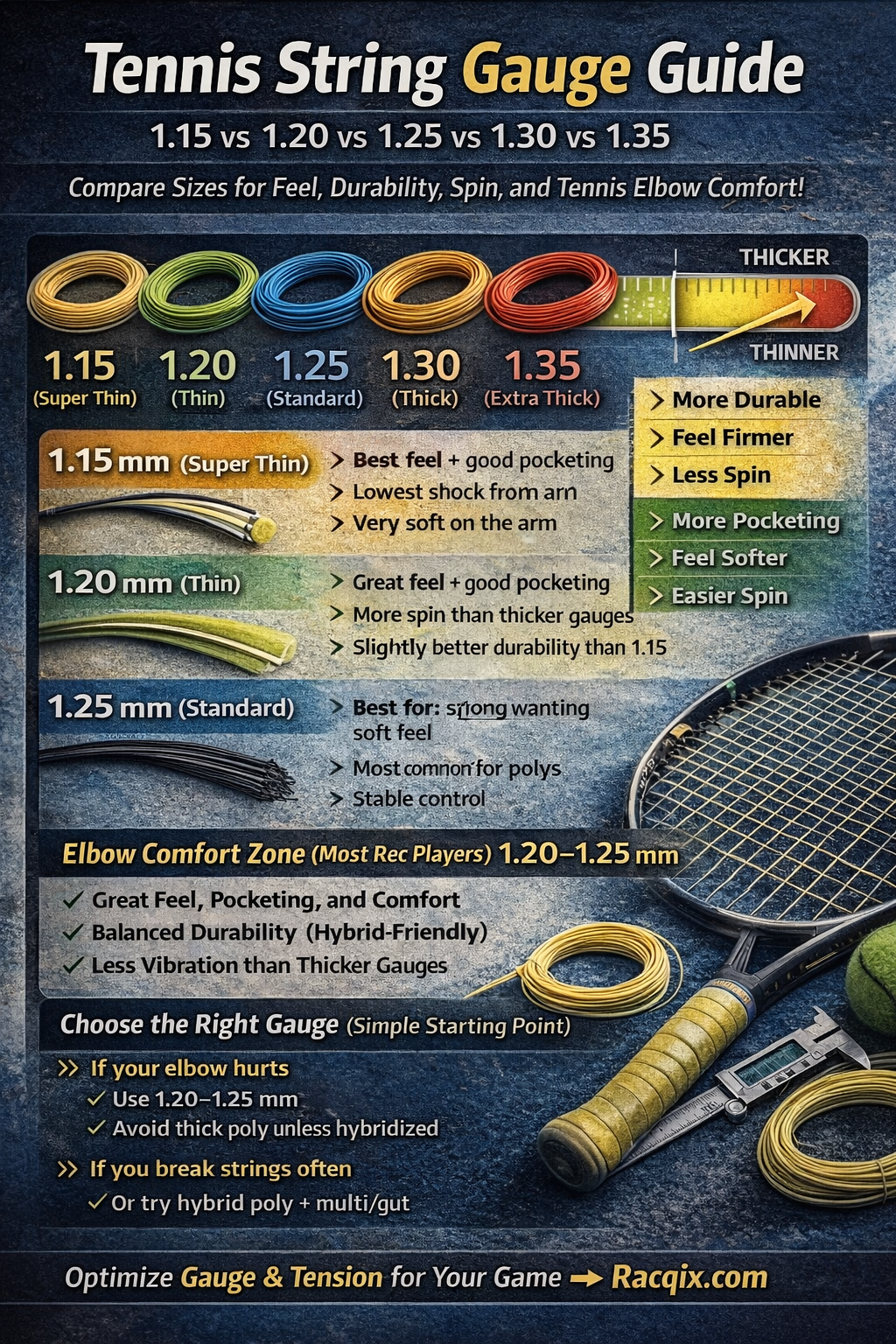 Defective String Best Tennis Strings for Tennis Elbow (Poly vs Multi vs Gut) | Racqix